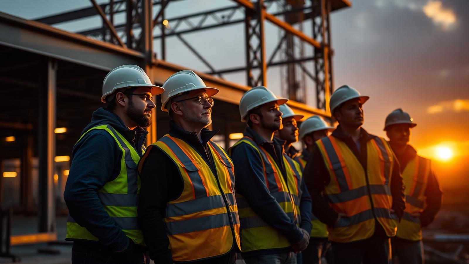 Construction crew on a jobsite
